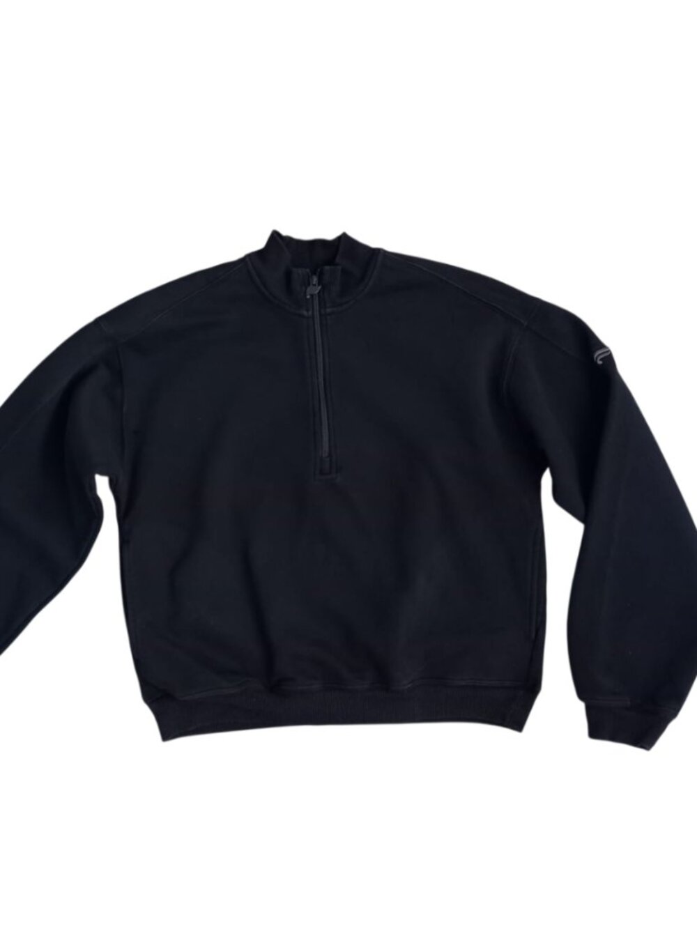 Fabletics Black Quarter Zip Fleece Pullover M